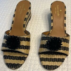 Kate Spade Seville Raffia Wedge Sandals